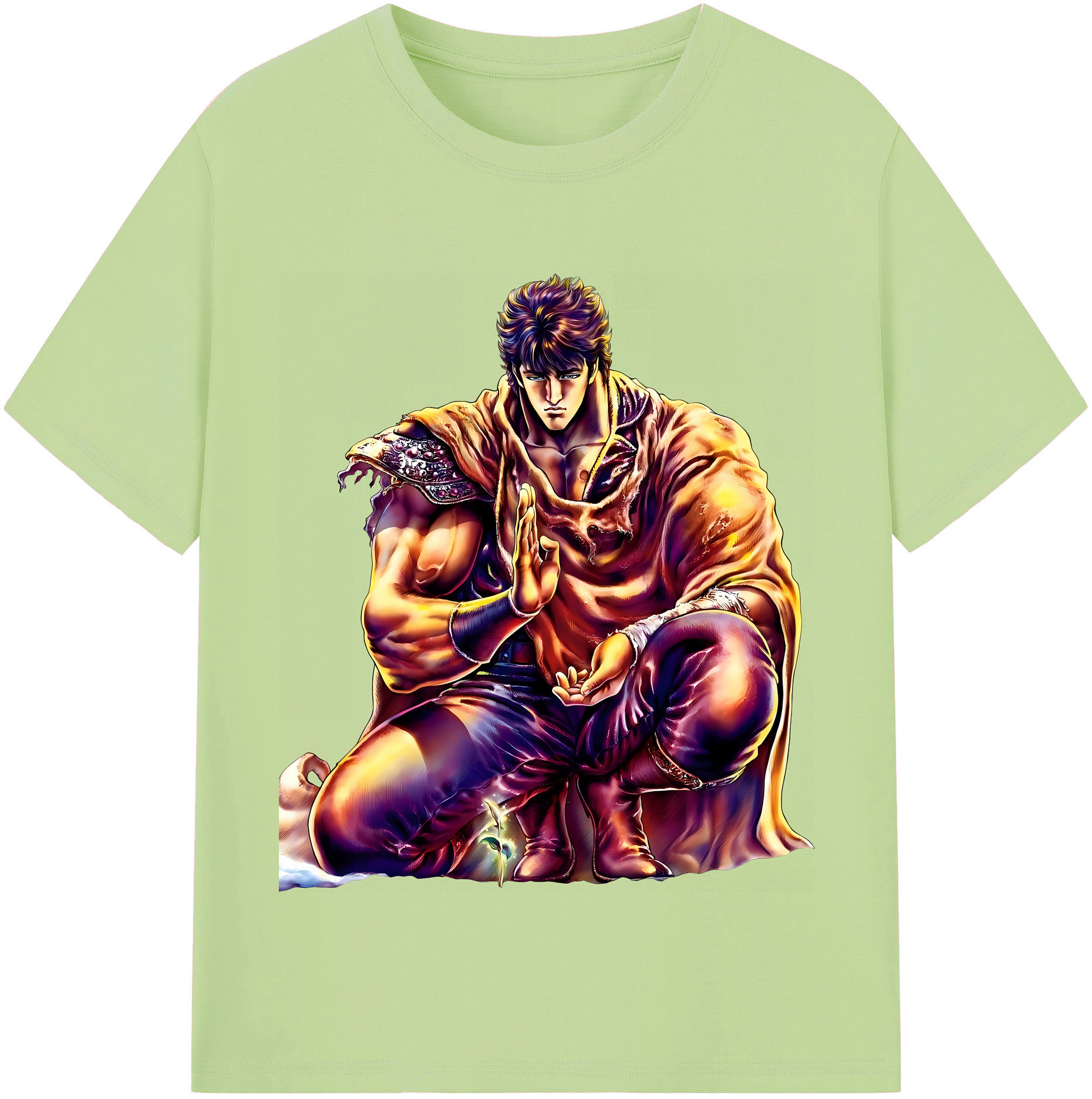 （画像用） 北斗の拳 Fist of the North Star 綿100％半袖Tシャツ（フロントプリント）